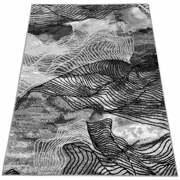 Moderný kusový koberec 80x150 cm LUKEN - šedý