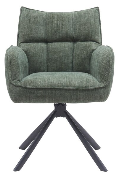 Zelené čalúnené jedálenské kreslá v súprave 2 ks Marilla – Unique Furniture