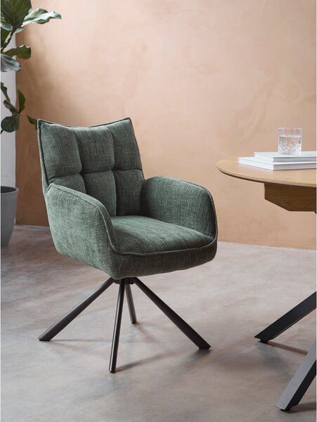 Zelené čalúnené jedálenské kreslá v súprave 2 ks Marilla – Unique Furniture