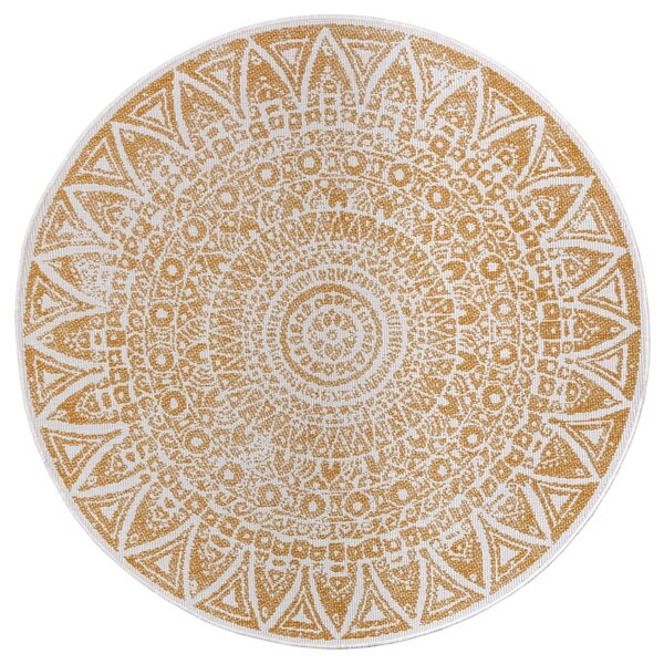 Mujkoberec Original Kusový koberec Nora 105792 Ochre kruh – na von aj na doma - 140x140 (priemer) kruh cm