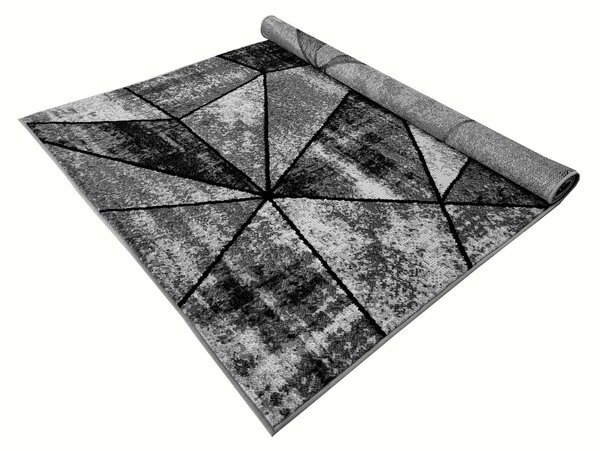 Geometrický kusový koberec 200x300 cm LUKEN - šedý