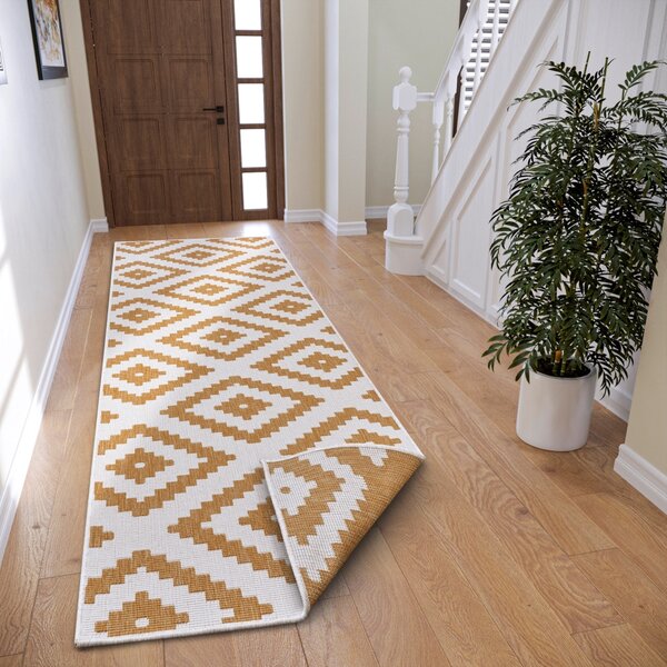 NORTHRUGS - Hanse Home koberce Kusový koberec Twin-Wendeteppiche 105794 Ochre - 80x350 cm