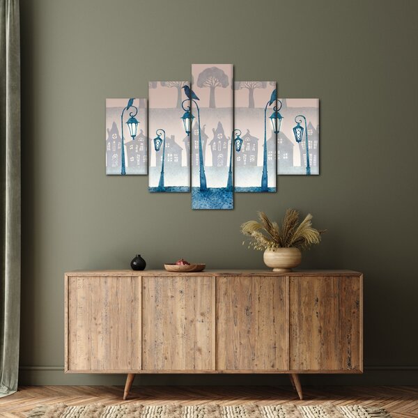 Obraz - Havrany strážiace mesto (150x105 cm)