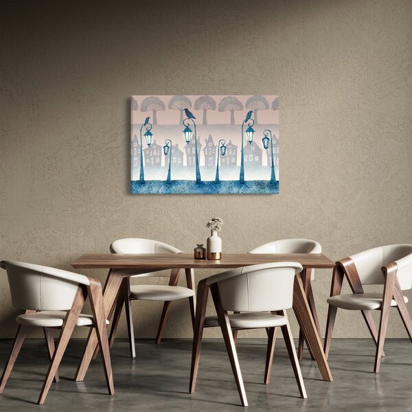 Obraz - Havrany strážiace mesto (90x60 cm)
