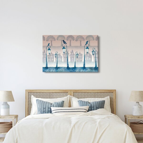 Obraz - Havrany strážiace mesto (90x60 cm)