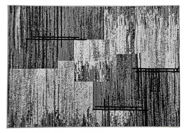 Kusový koberec 160x220 cm LUKEN obdĺžnikový - šedý / čierny