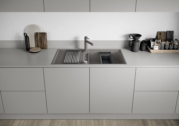 Blanco Adira XL 6 S, silgranitový drez 1000x500x200 mm, 1-komorový, biela, BLA-527621