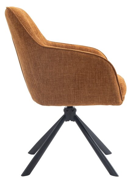 Oranžové čalúnené jedálenské kreslá v súprave 2 ks Avola – Unique Furniture