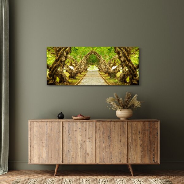 Obraz - Živý tunel z plumérií (120x50 cm)