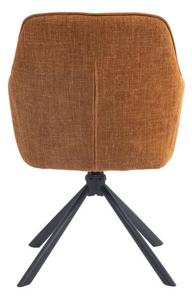 Oranžové čalúnené jedálenské kreslá v súprave 2 ks Avola – Unique Furniture