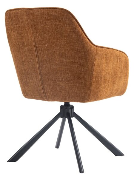 Oranžové čalúnené jedálenské kreslá v súprave 2 ks Avola – Unique Furniture