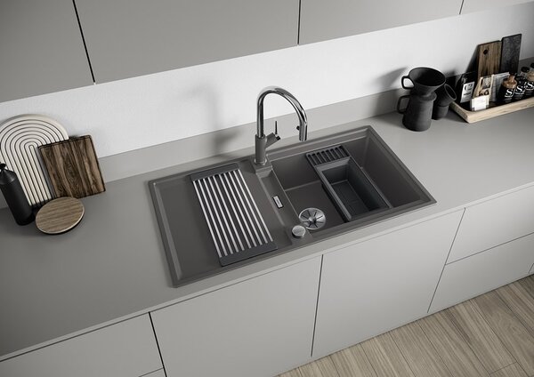 Blanco Adira XL 6 S, silgranitový drez 1000x500x200 mm, 1-komorový, biela, BLA-527621