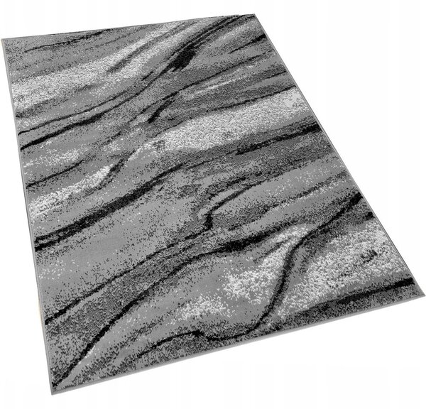 Obdĺžnikový koberec 140x190 cm LUKEN - šedý / čierny