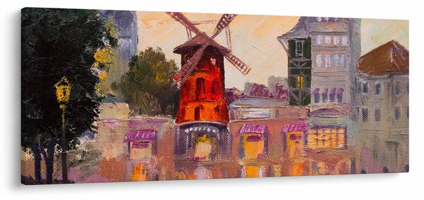 Obraz - Moulin rouge, Paríž, Francúzsko (120x50 cm)