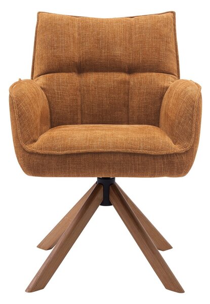 Oranžové čalúnené jedálenské kreslá v súprave 2 ks Marilla – Unique Furniture