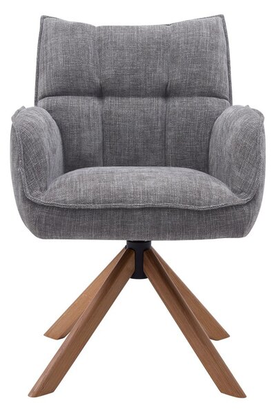 Sivé čalúnené jedálenské kreslá v súprave 2 ks Marilla – Unique Furniture