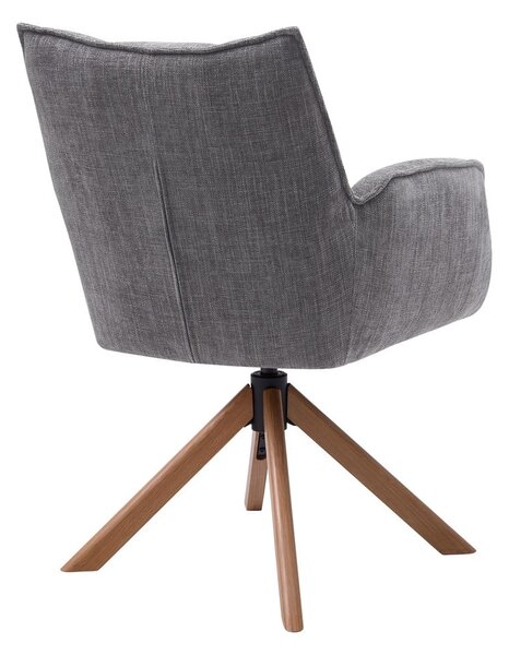 Sivé čalúnené jedálenské kreslá v súprave 2 ks Marilla – Unique Furniture