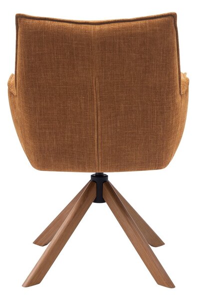 Oranžové čalúnené jedálenské kreslá v súprave 2 ks Marilla – Unique Furniture
