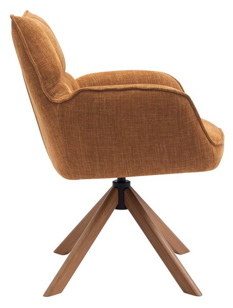Oranžové čalúnené jedálenské kreslá v súprave 2 ks Marilla – Unique Furniture