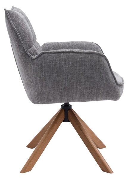 Sivé čalúnené jedálenské kreslá v súprave 2 ks Marilla – Unique Furniture
