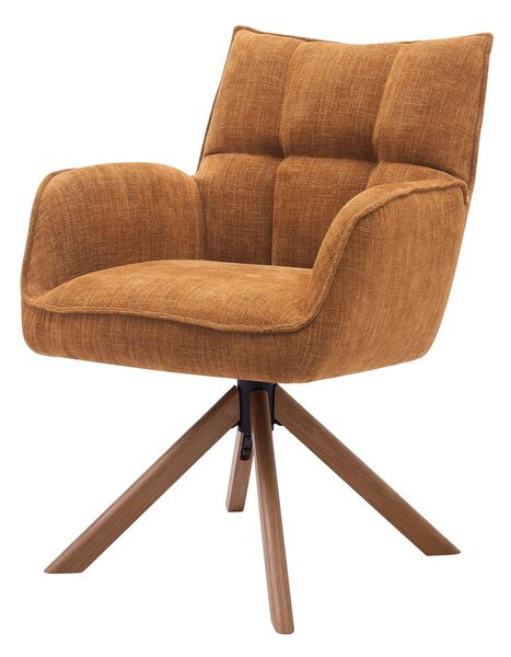 Oranžové čalúnené jedálenské kreslá v súprave 2 ks Marilla – Unique Furniture