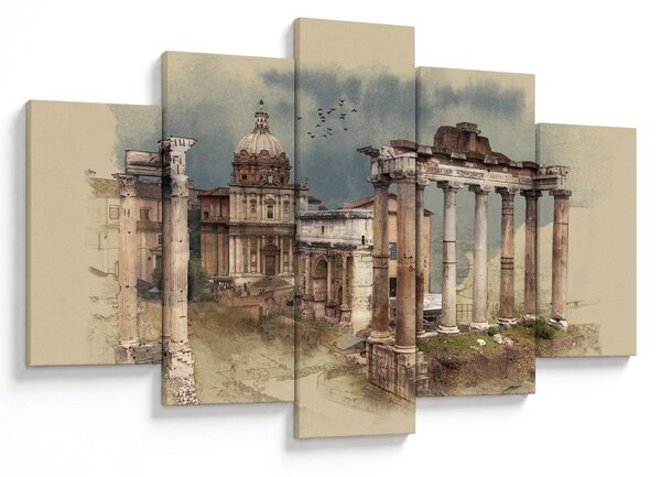 Obraz - Forum Romanum, Rím, Taliansko (150x105 cm)