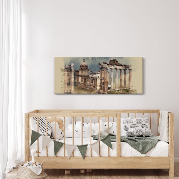 Obraz - Forum Romanum, Rím, Taliansko (120x50 cm)