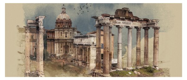 Obraz - Forum Romanum, Rím, Taliansko (120x50 cm)