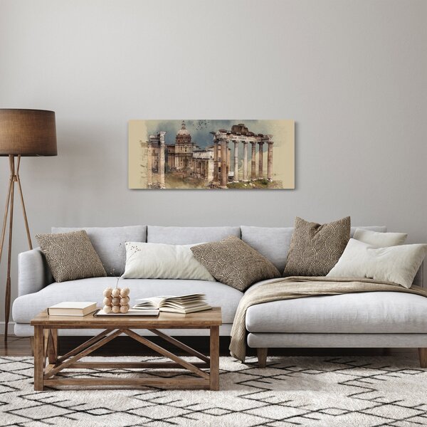 Obraz - Forum Romanum, Rím, Taliansko (120x50 cm)