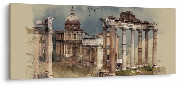 Obraz - Forum Romanum, Rím, Taliansko (120x50 cm)