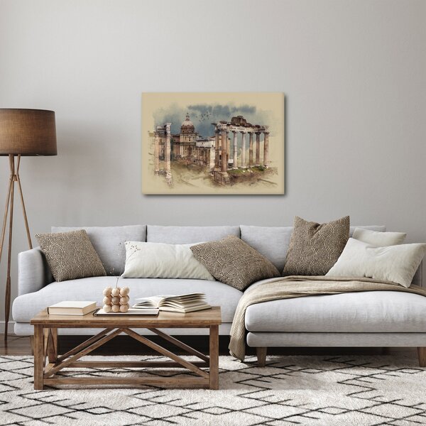 Obraz - Forum Romanum, Rím, Taliansko (70x50 cm)