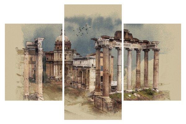 Obraz - Forum Romanum, Rím, Taliansko (90x60 cm)