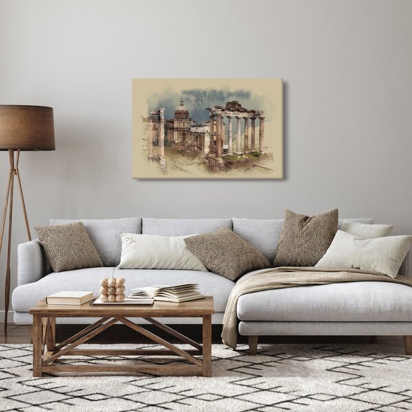 Obraz - Forum Romanum, Rím, Taliansko (90x60 cm)
