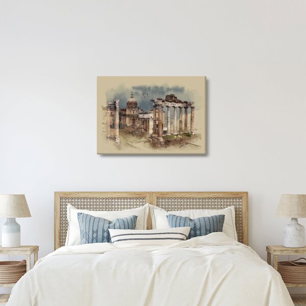 Obraz - Forum Romanum, Rím, Taliansko (70x50 cm)