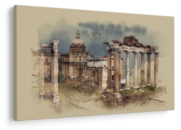 Obraz - Forum Romanum, Rím, Taliansko (90x60 cm)