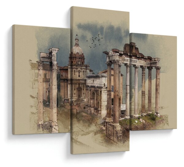 Obraz - Forum Romanum, Rím, Taliansko (90x60 cm)