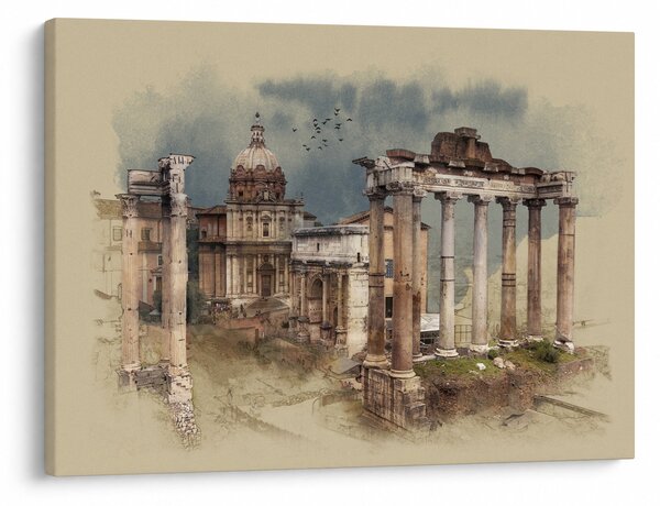Obraz - Forum Romanum, Rím, Taliansko (70x50 cm)