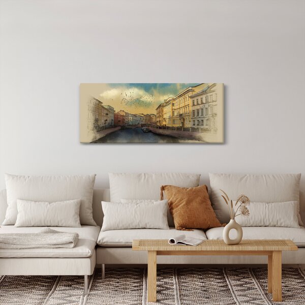 Obraz - Moyka rieka, Petrohrad, Rusko (120x50 cm)