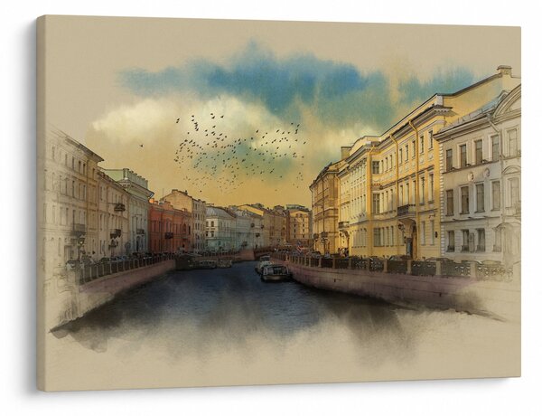 Obraz - Moyka rieka, Petrohrad, Rusko (70x50 cm)