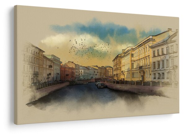 Obraz - Moyka rieka, Petrohrad, Rusko (90x60 cm)