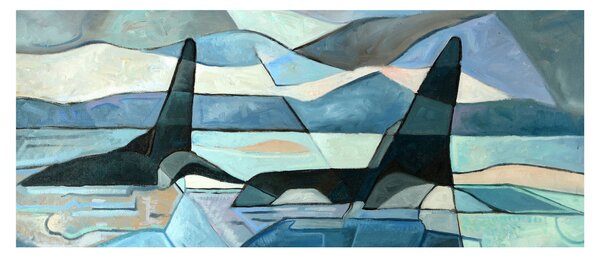 Obraz - Kosatky (120x50 cm)
