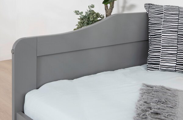 POSTEĽ S VÝSUVNÝM LÔŽKOM, 90/200 cm svetlosivá MID.YOU - Detské izby, Online Only