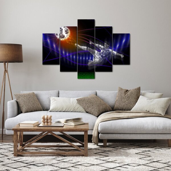 Obraz futbalistu v skoku (150x105 cm)