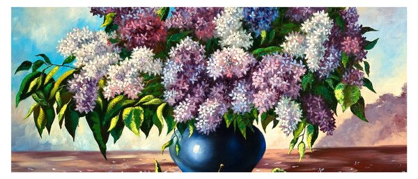 Obraz - Kytica orgovánu (120x50 cm)