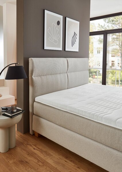 BOXSPRINGOVÁ POSTEĽ, 180/200 cm, béžová Beldomo - Sleep - Postele