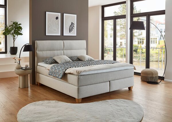 BOXSPRINGOVÁ POSTEĽ, 180/200 cm, béžová Beldomo - Sleep - Postele