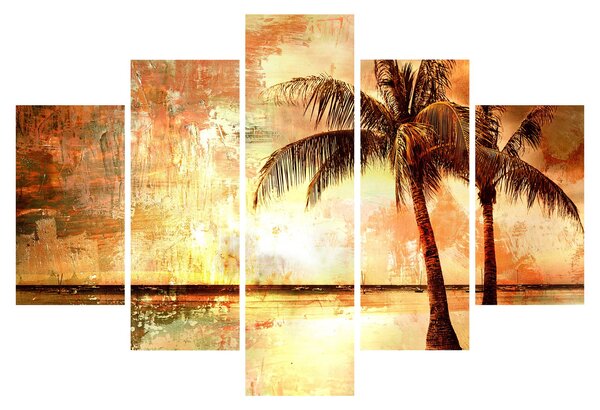 Obraz - Palmy na pláži (150x105 cm)