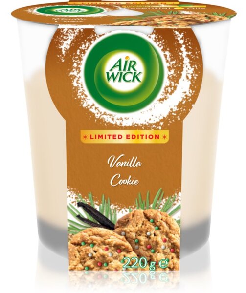 Air Wick Essential Oils Vanilla Cookie XXL vonná sviečka 220 g