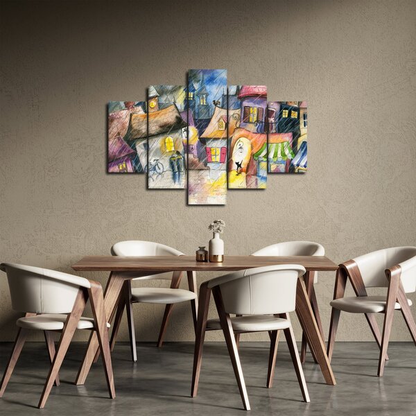 Obraz - Daždivý večer (150x105 cm)