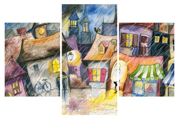 Obraz - Daždivý večer (90x60 cm)